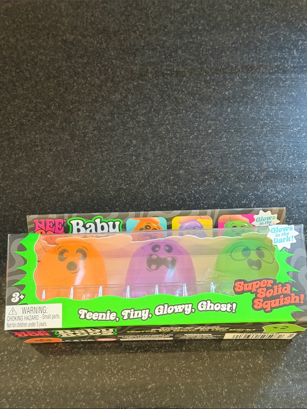 100% Auth NIB NeeDoh Baby Boos Ghosts Squishies- 3pack mini’s